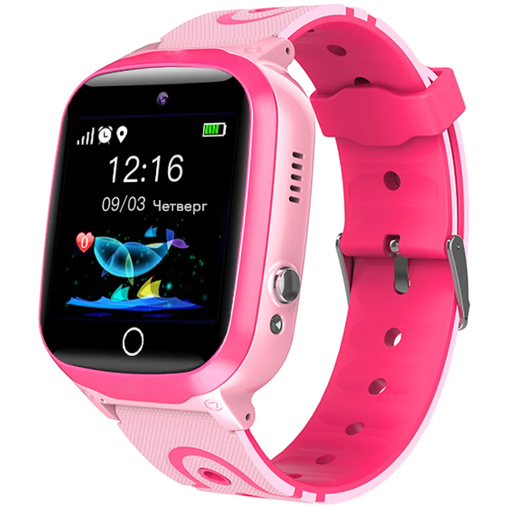 Дитячий годинник з GPS трекером GOGPS ME K17 Pink (K17PK) UA
