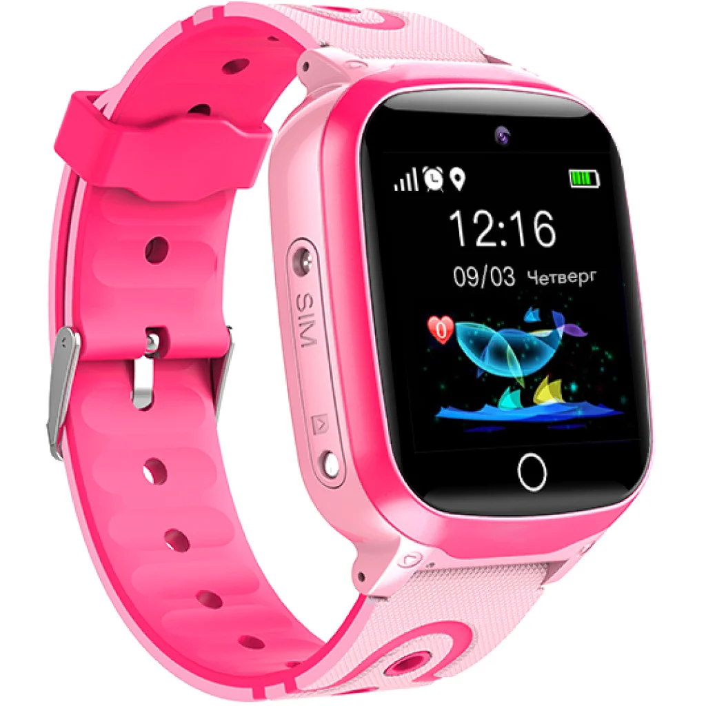 Дитячий годинник з GPS трекером GOGPS ME K17 Pink (K17PK) UA