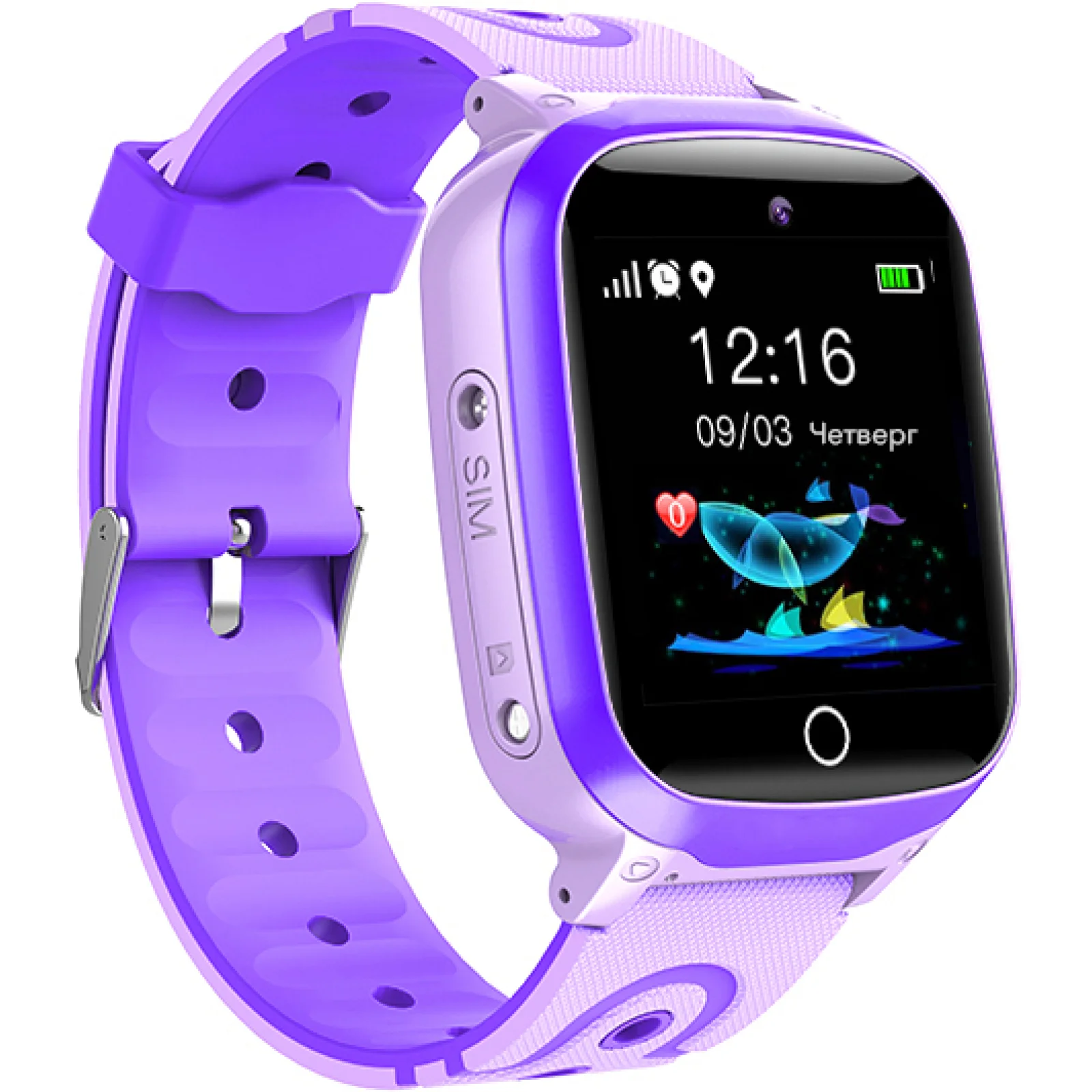 Дитячий годинник з GPS трекером GOGPS ME K17 Purple (K17PR) UA