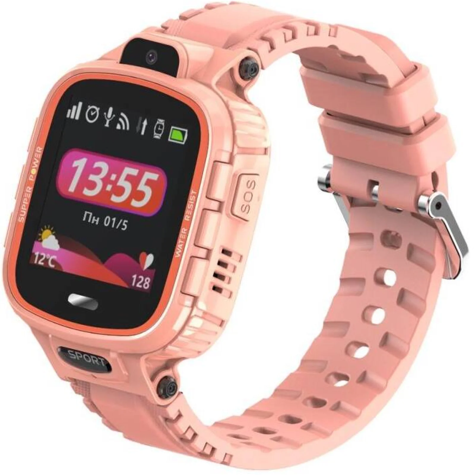 Детские телефон-часы с GPS трекером GOGPS ME K27 Pink (K27PK) UA