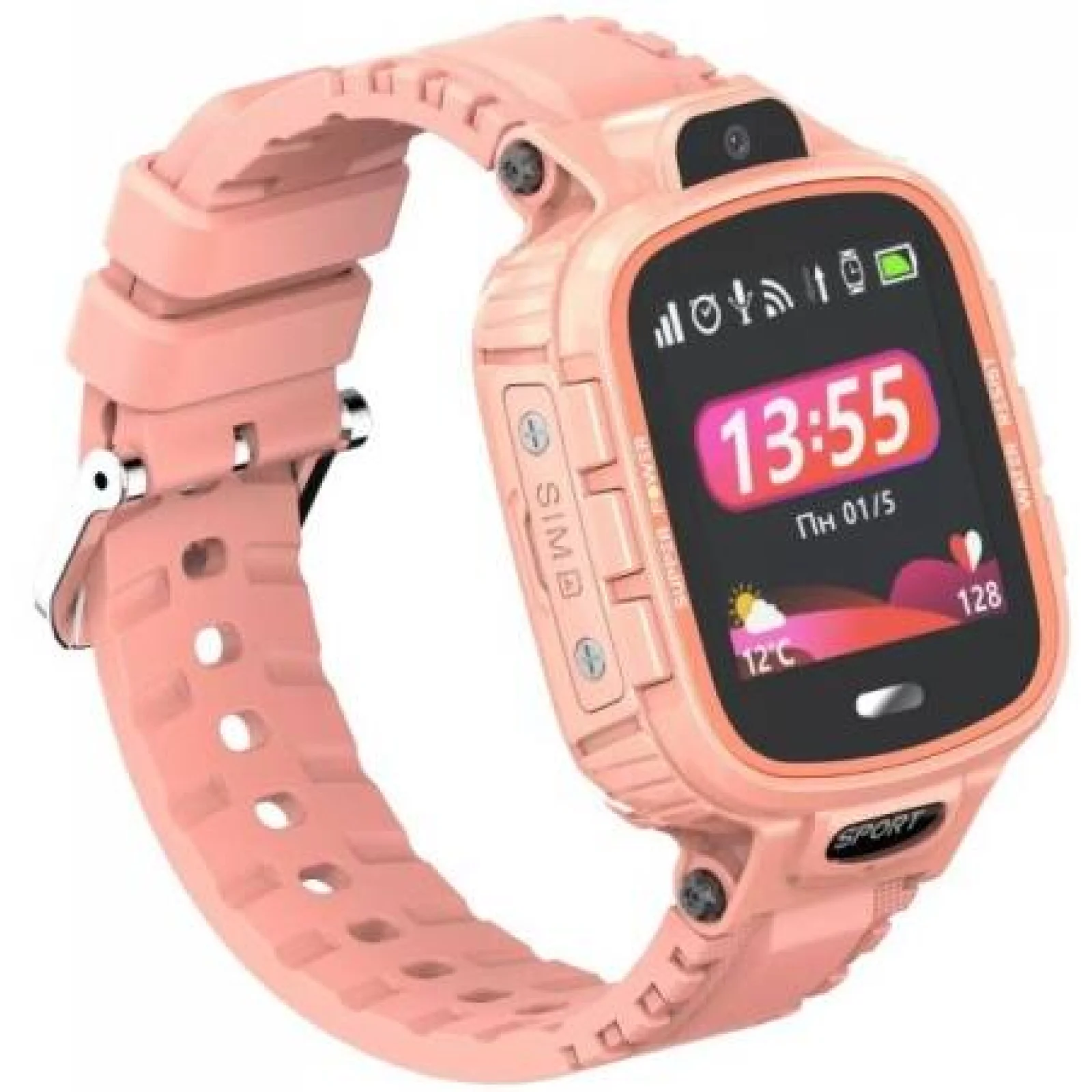 Детские телефон-часы с GPS трекером GOGPS ME K27 Pink (K27PK) UA