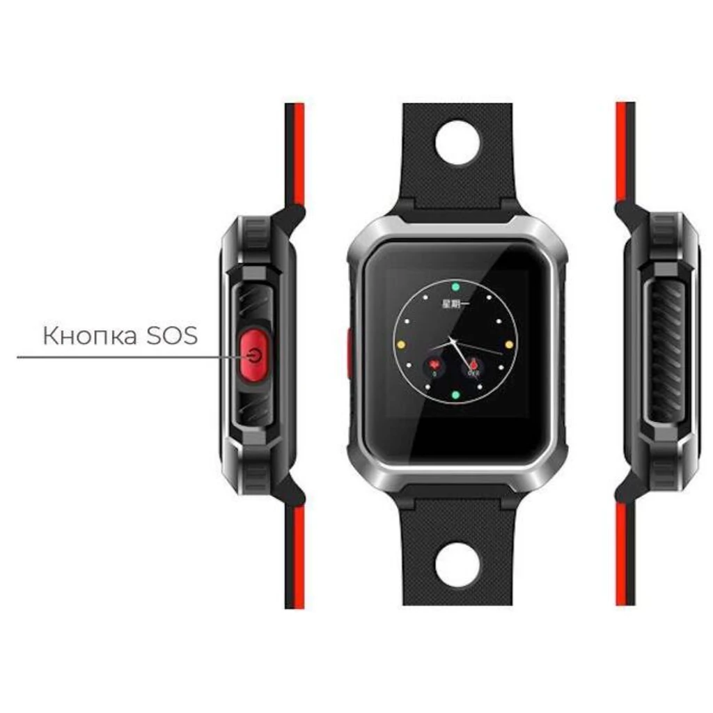 Телефон-годинник з GPS трекером GOGPS M02 чорний UA