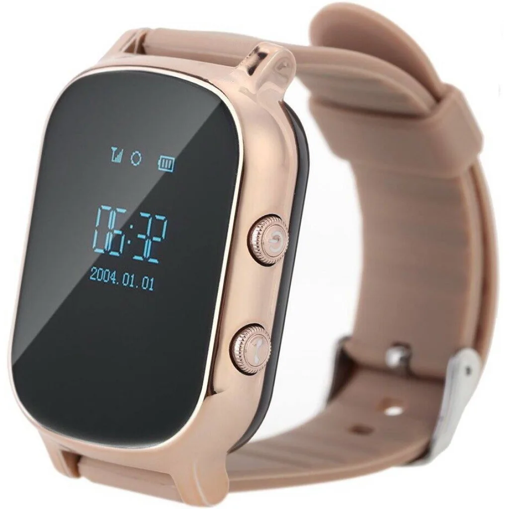 Детские телефон-часы с GPS трекером GOGPS ME K20 Золотые UA