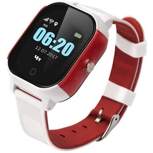 Детские телефон-часы с GPS трекером GOGPS ME K23 Белые с красным UA