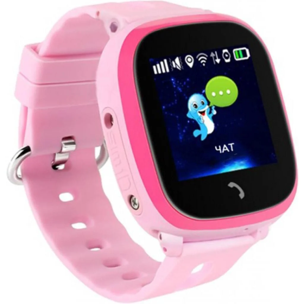 Дитячий телефон-годинник з GPS трекером GOGPS ME K25 Рожевий UA