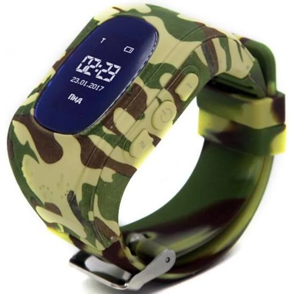 Дитячий телефон-годинник з GPS трекером GOGPS ME K50 Камуфляж UA