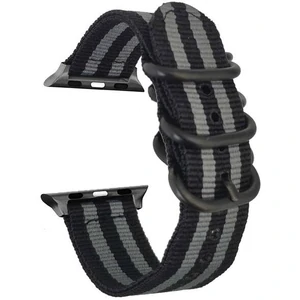 Ремінець Nylon Nato Strap Apple Watch 42mm/44mm Black Grey