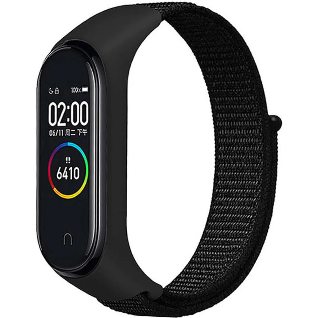 Ремешок Nylon Strap Black для Mi Band 3, Mi Band 4, Mi Band 5