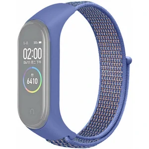 Цвет: Синий - Ремешок Nylon Strap Blue для Mi Band 3, Mi Band 4, Mi Band 5