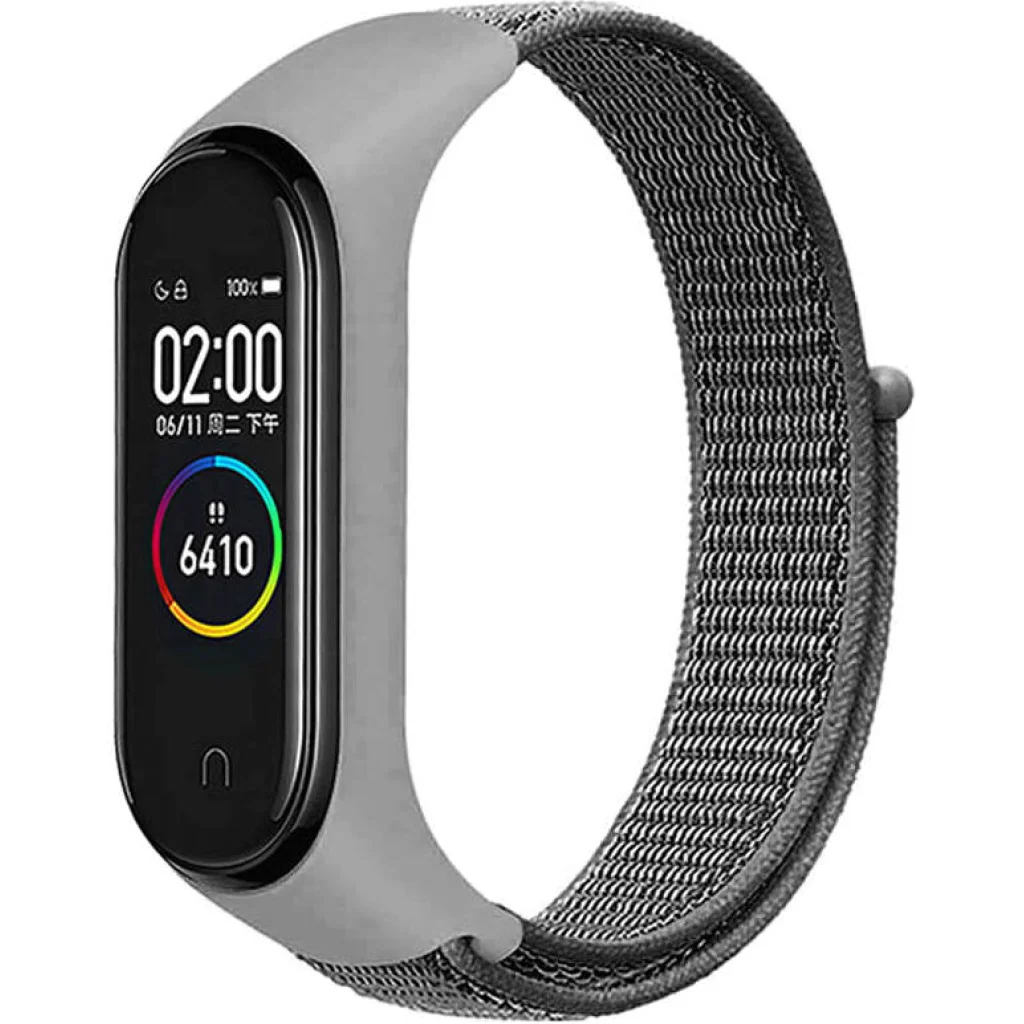 Ремешок Nylon Strap Grey для Mi Band 3, Mi Band 4, Mi Band 5