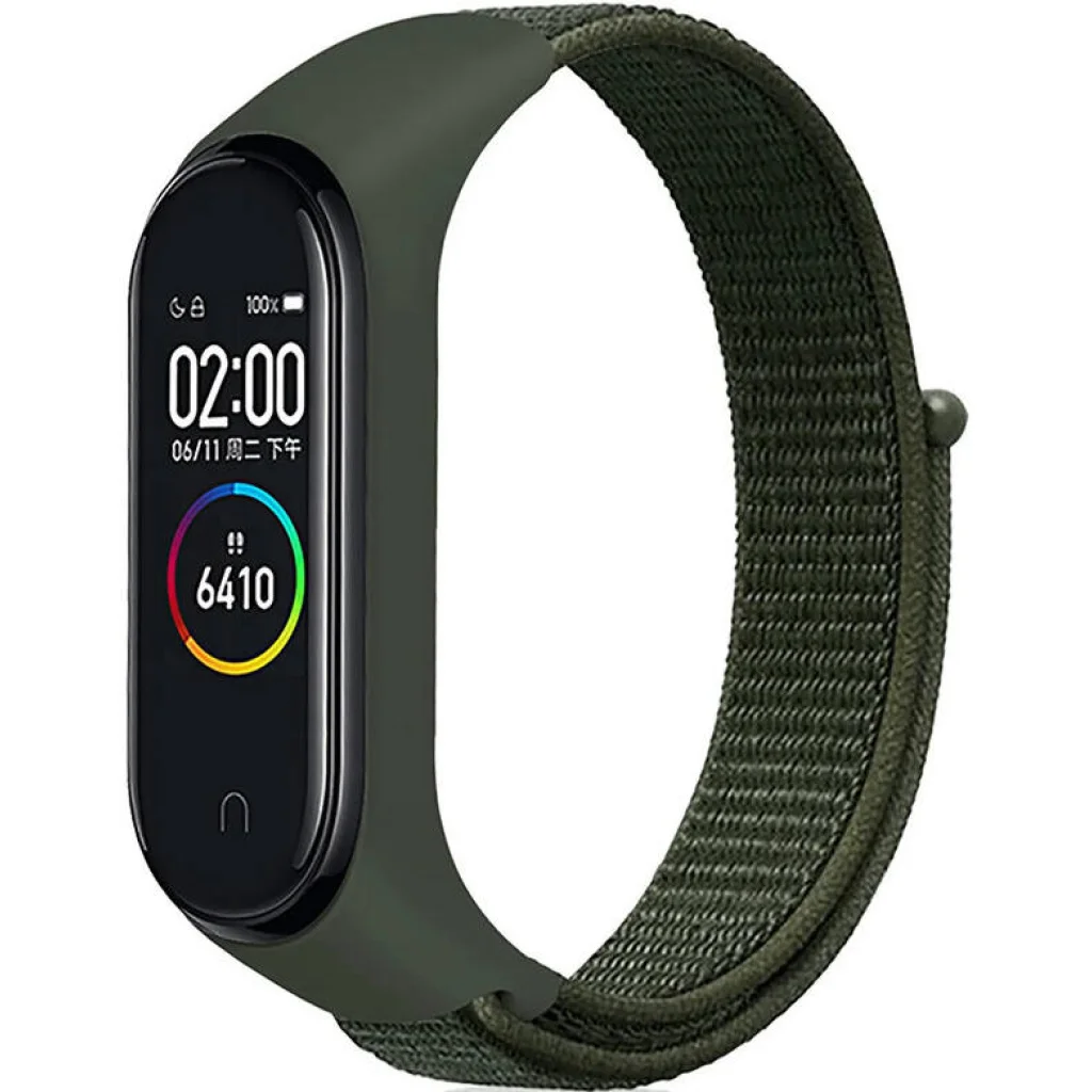 Ремешок Nylon Strap Army Green для Mi Band 3, Mi Band 4, Mi Band 5