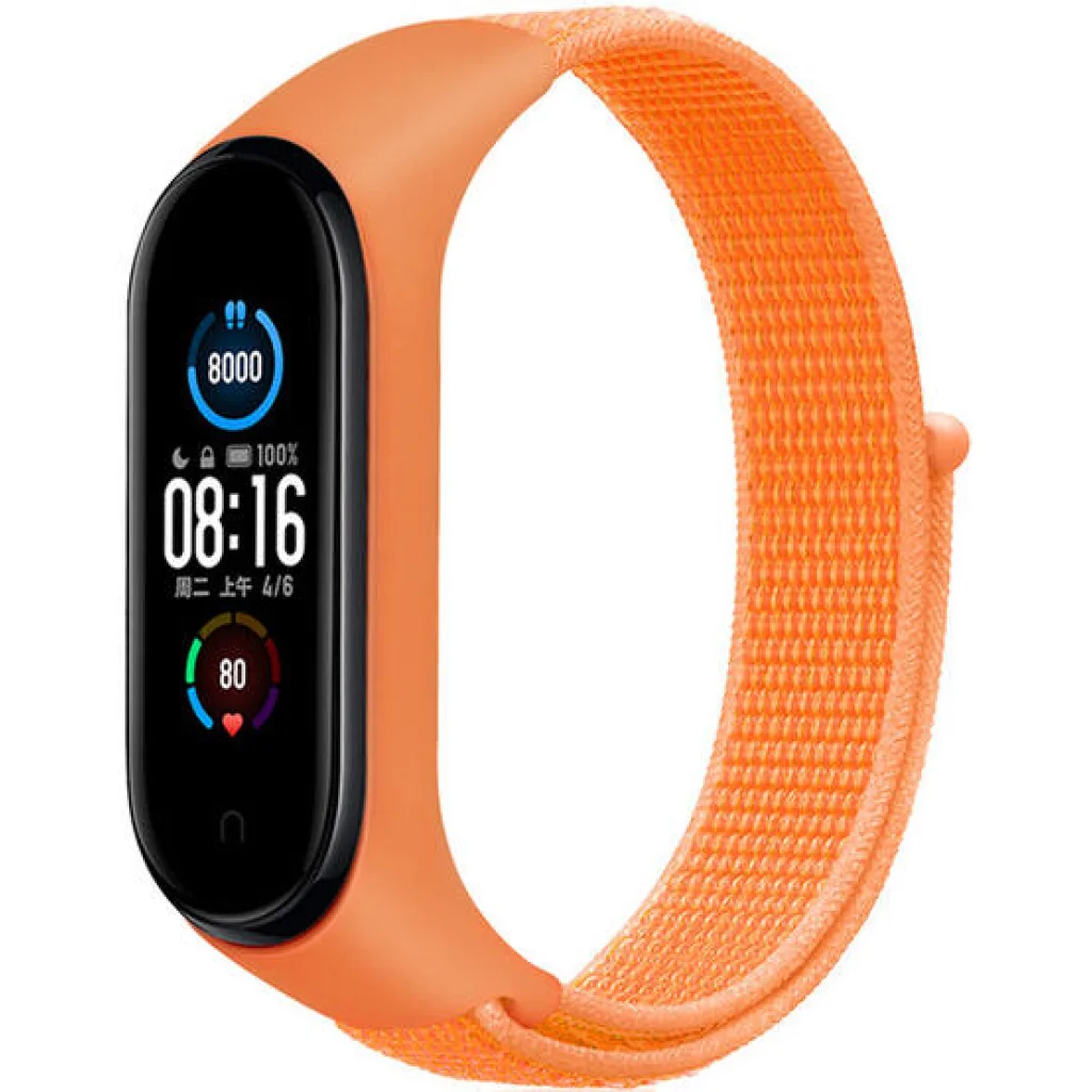 Ремешок Nylon Strap Orange для Mi Band 3, Mi Band 4, Mi Band 5