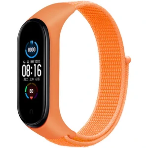 Цвет: Оранжевый - Ремешок Nylon Strap Orange для Mi Band 3, Mi Band 4, Mi Band 5