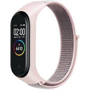 Цвет: Розовый - Ремешок Nylon Strap Pink Sand для Mi Band 3, Mi Band 4, Mi Band 5