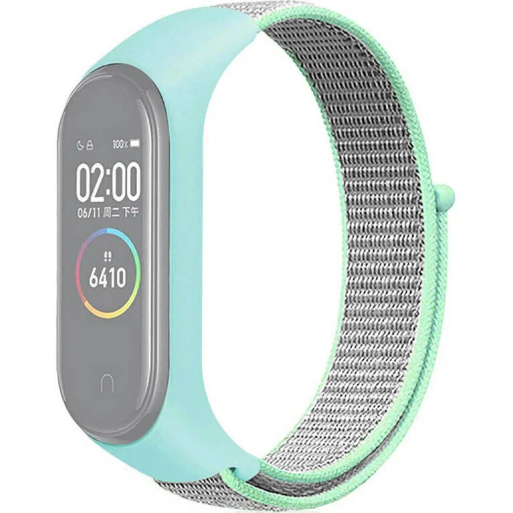 Ремешок Nylon Strap Turquois для Mi Band 3, Mi Band 4, Mi Band 5