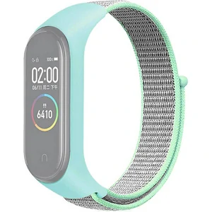 Цвет: Голубой - Ремешок Nylon Strap Turquois для Mi Band 3, Mi Band 4, Mi Band 5