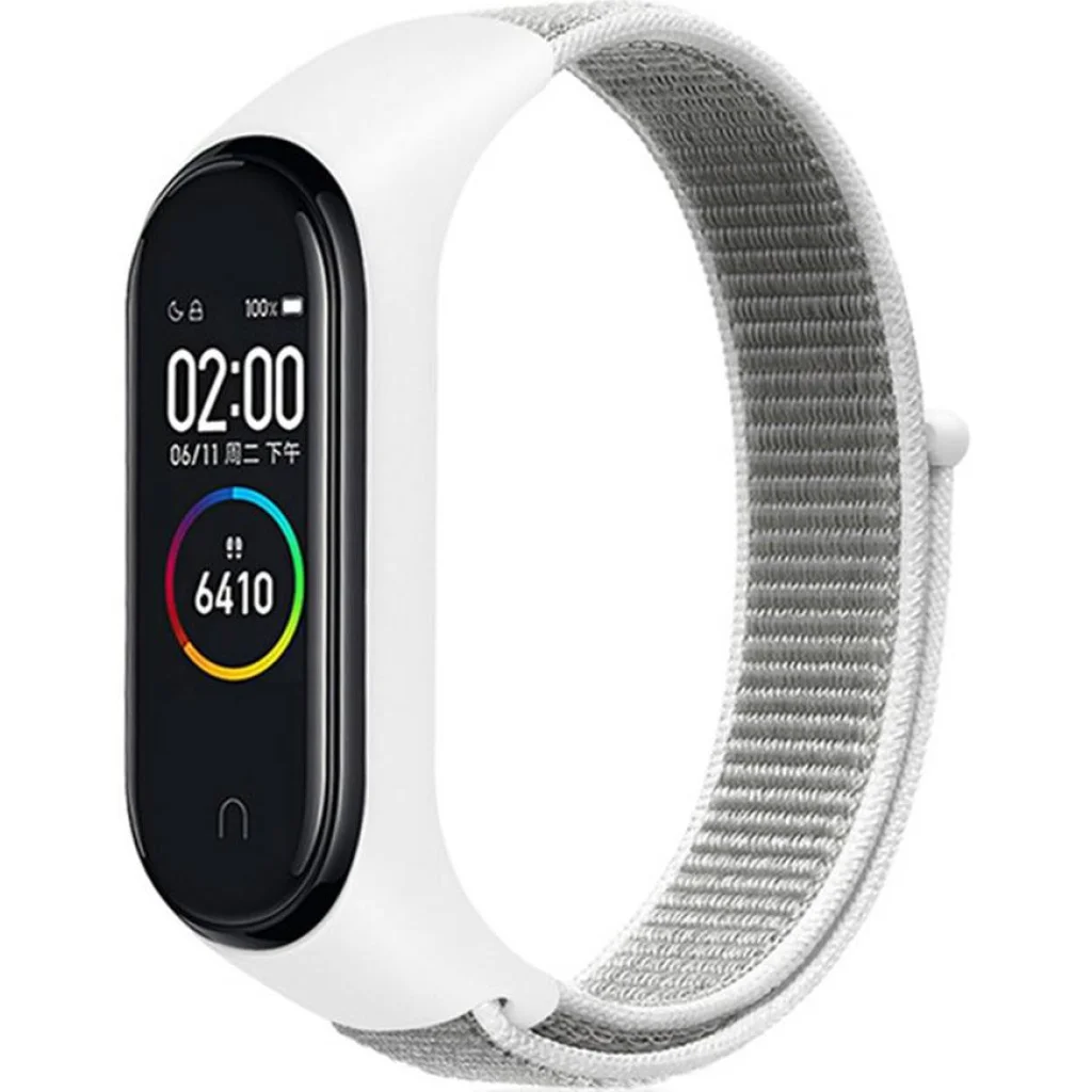 Ремінець Nylon Strap White для Mi Band 3, Mi Band 4, Mi Band 5