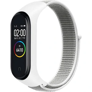 Цвет: Белый - Ремешок Nylon Strap White для Mi Band 3, Mi Band 4, Mi Band 5