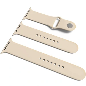 Колір: Бежевий - Силіконовий ремінець Apple Watch Sport Band 38mm/40mm S/M&M/L 3pcs Antigue White (HQCo)