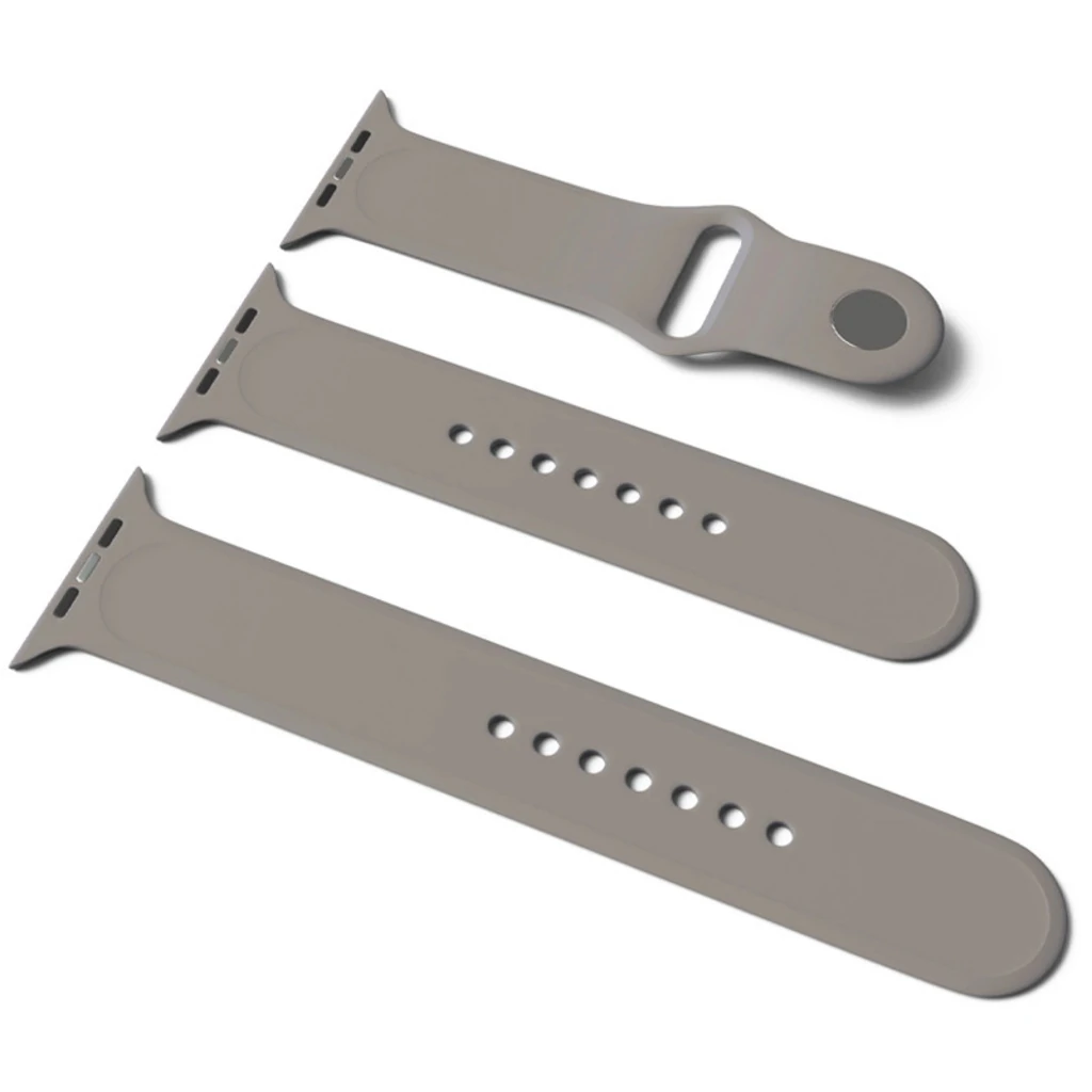Силіконовий ремінець Apple Watch Sport Band 42mm/44mm S/M&M/L 3pcs Dark Gray (HQCo)