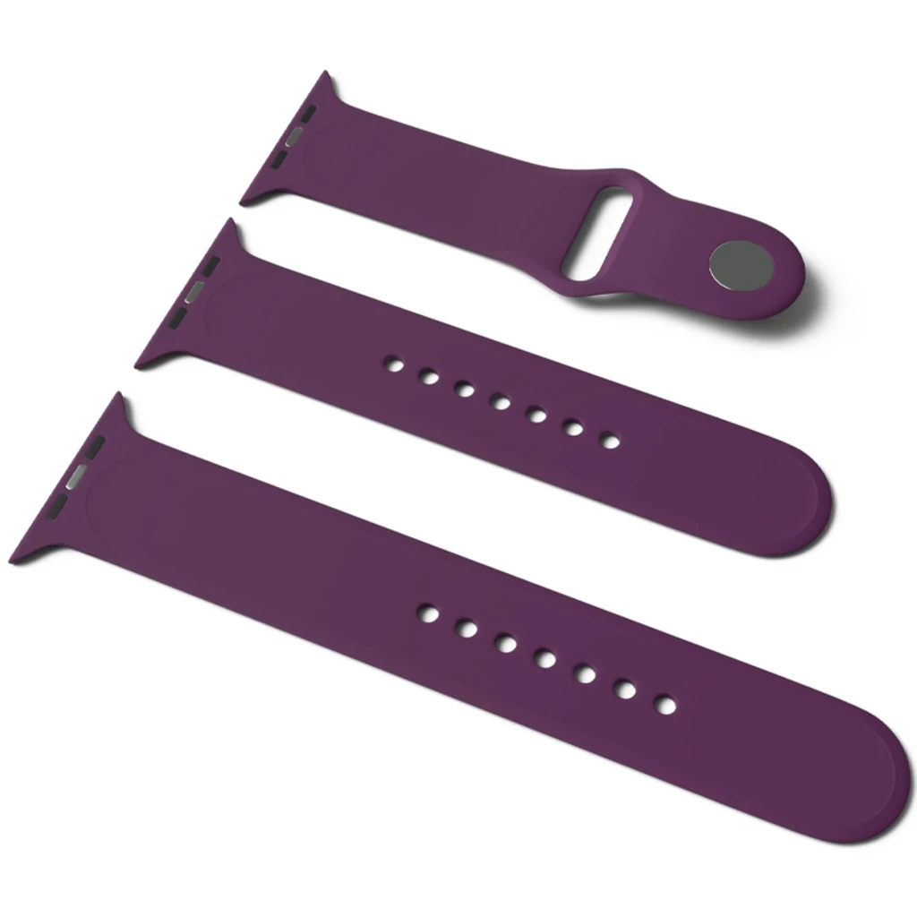 Силіконовий ремінець Apple Watch Sport Band 42mm/44mm S/M&M/L 3pcs Grape (HQCo)