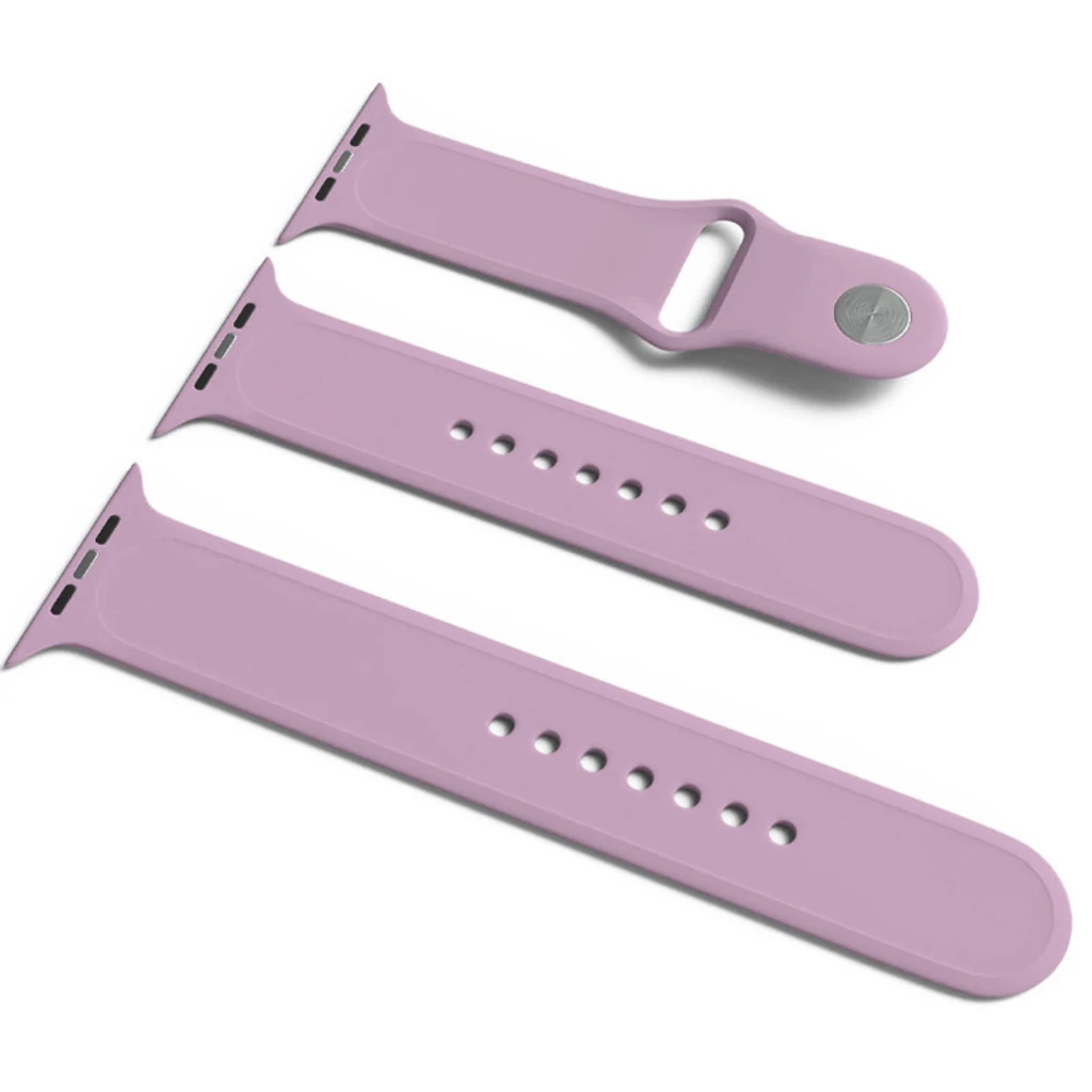Силіконовий ремінець Apple Watch Sport Band 38mm/40mm S/M&M/L 3pcs Lilac Pride (HQCo)
