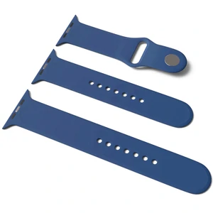 Колір: Синій - Силіконовий ремінець Apple Watch Sport Band 38mm/40mm S/M&M/L 3pcs Navy Blue (HQCo)