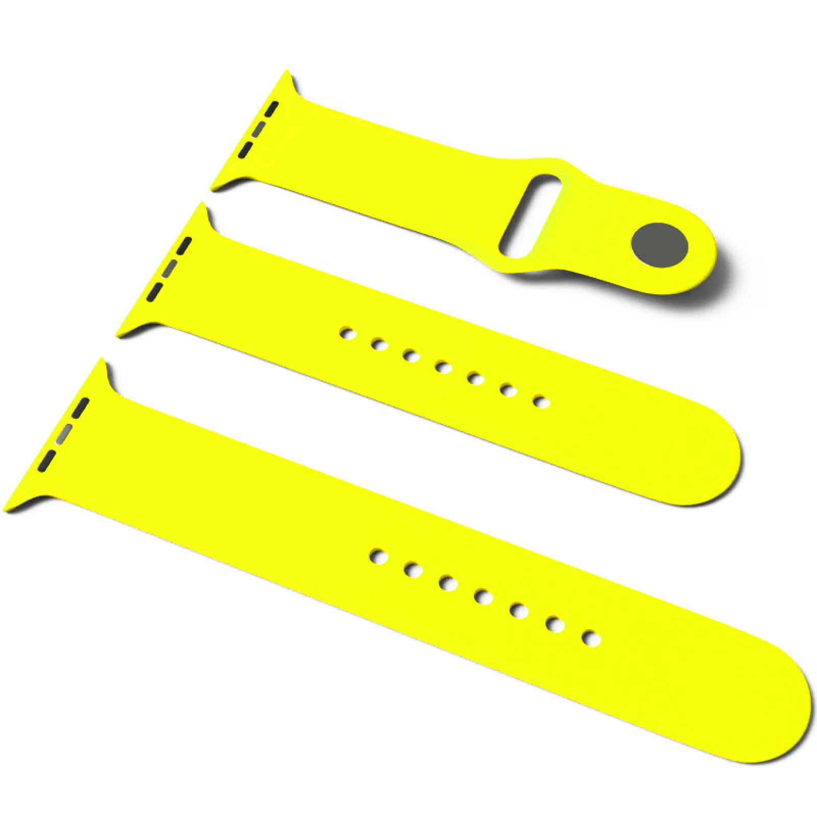 Силиконовый ремешок Apple Watch Sport Band 38mm/40mm S/M&M/L 3pcs Neon Yellow (HQCo)