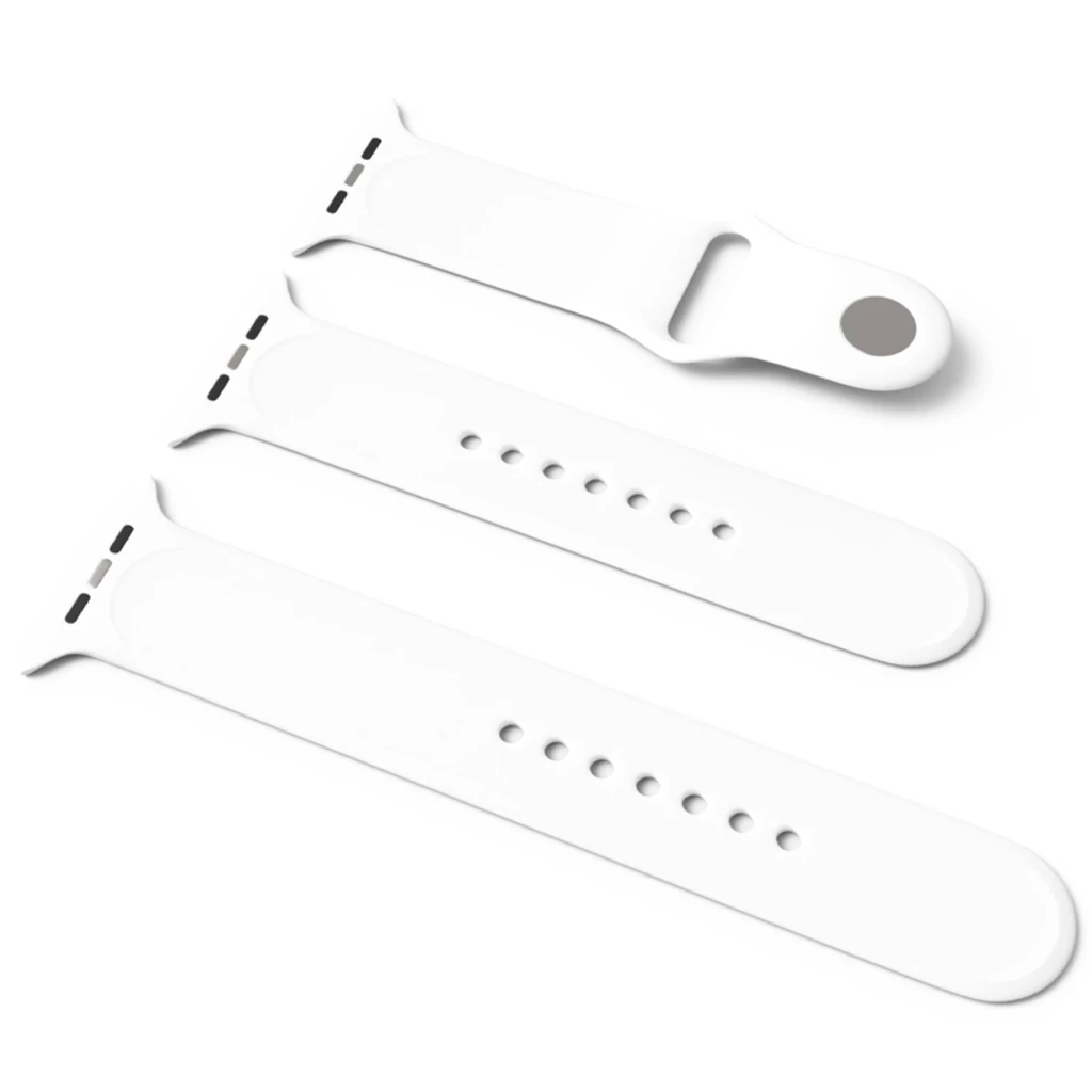 Силіконовий ремінець Apple Watch Sport Band 42mm/44mm S/M&M/L 3pcs White (HQCo)
