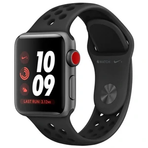Силіконовий ремінець Sport Nike+ для Apple Watch 42mm/44mm Anthracite/Black (HQCo)