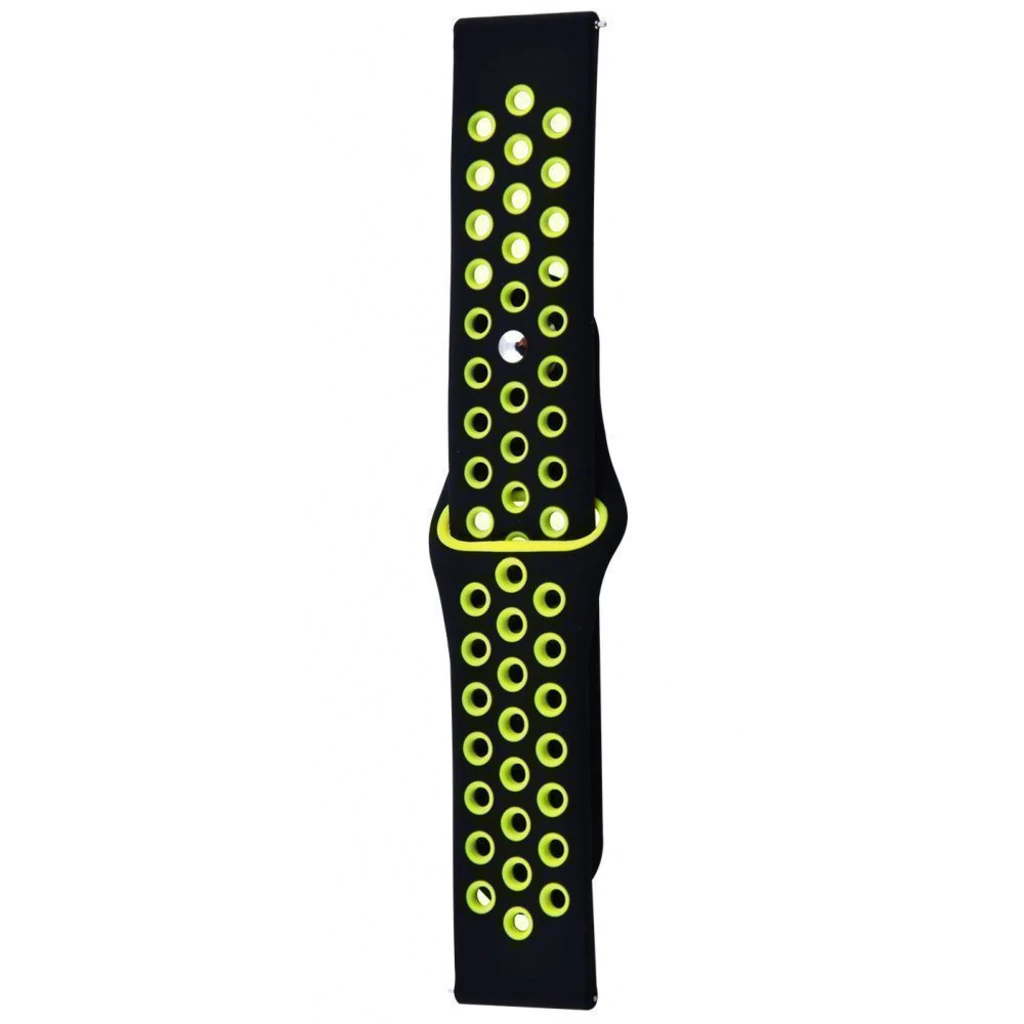 Силіконовий ремінець Sport Nike+ для Apple Watch 42mm/44mm Black/Green (HQCo)
