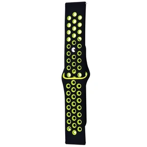 Силіконовий ремінець Sport Nike+ для Apple Watch 42mm/44mm Black/Green (HQCo)