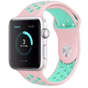 Колір: Рожевий - Силіконовий ремінець Sport Nike+ для Apple Watch 42mm/44mm Pink/Marine Green (HQCo)