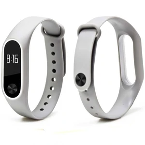 Цвет: Серый - Браслет Mi Band 2 Grey White