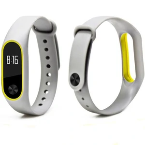 Цвет: Серый - Браслет Mi Band 2 Grey Yellow