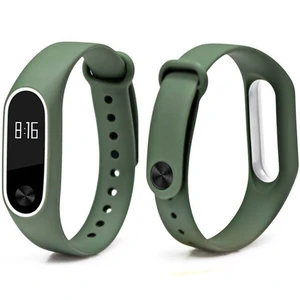 Цвет: Хаки - Браслет Mi Band 2 Khaki White