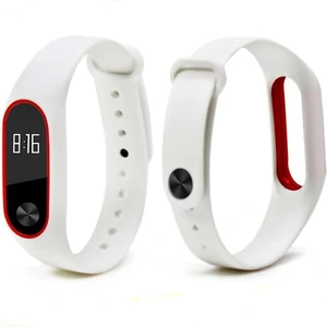 Цвет: Белый - Браслет Mi Band 2 White Red