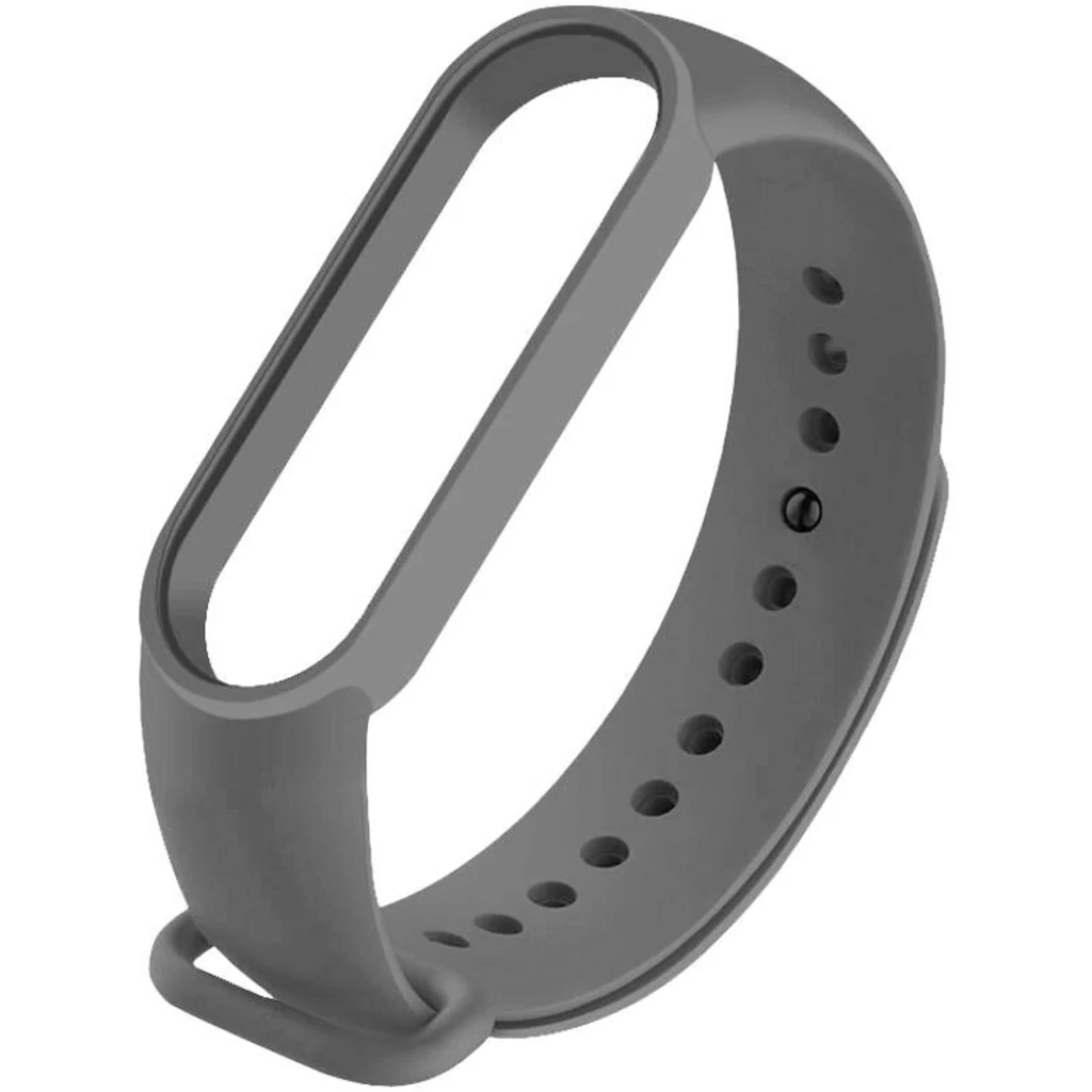 Силиконовый ремешок для Xiaomi Mi Band 5 Gray