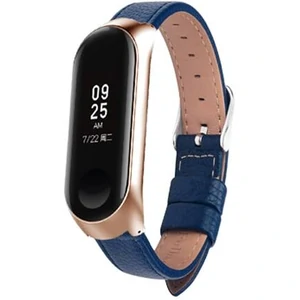 Браслет Mi Band 3, Mi Band 4 Leather Blue