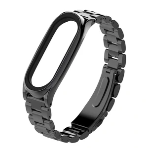 Цвет: Черный - Браслет Mi Band 3, Mi Band 4 Metal Black