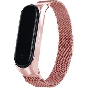 Ремінець Milanese Loop Design Rose Gold для Xiaomi Mi Band 4, Mi Band 3