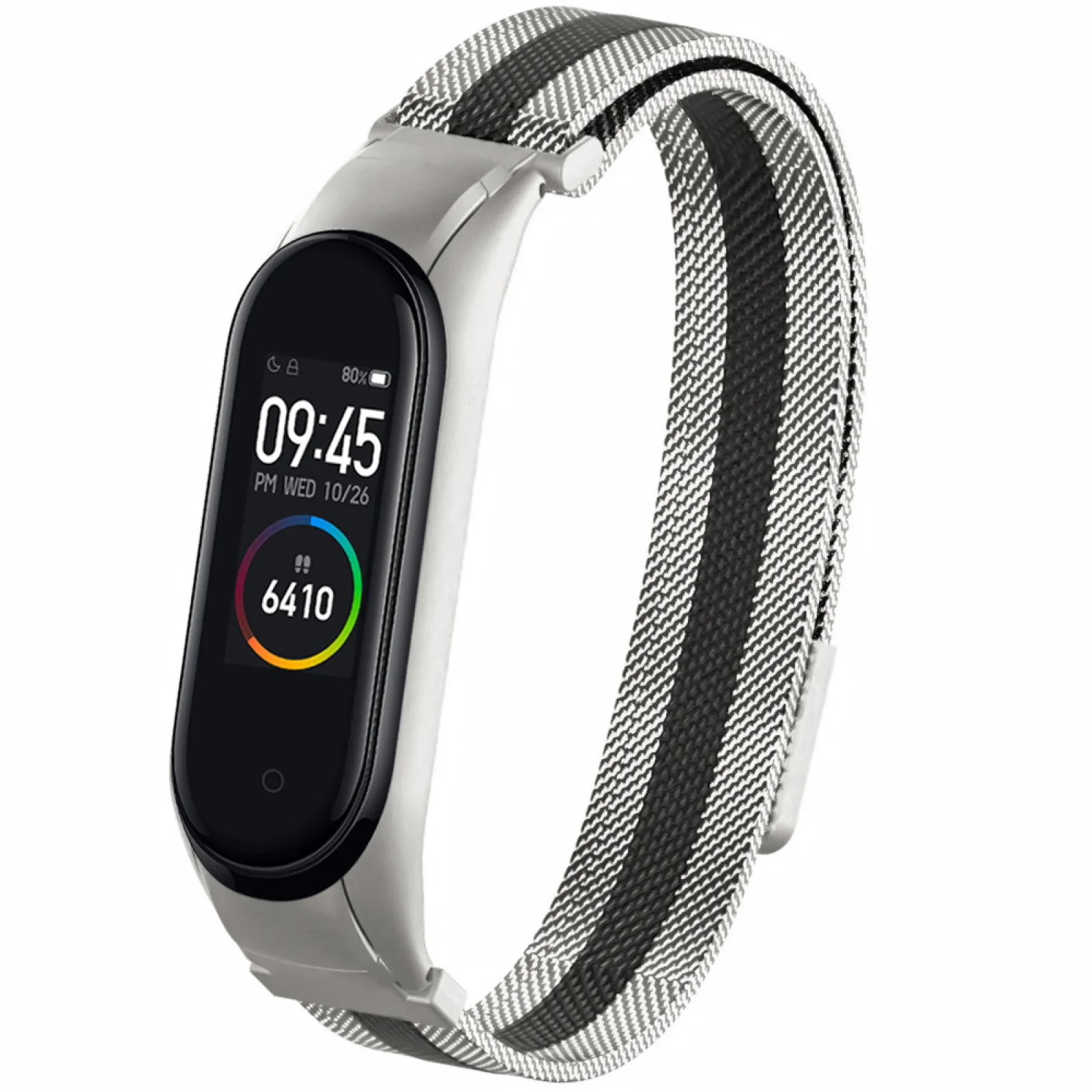 Ремінець Milanese Loop Color Steel/Black для Xiaomi Mi Band 4, Mi Band 3