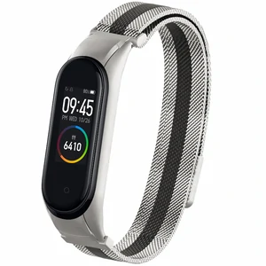 Ремінець Milanese Loop Color Steel/Black для Xiaomi Mi Band 4, Mi Band 3
