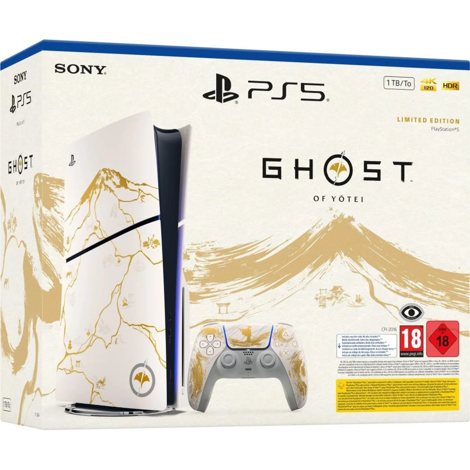 Игровая приставка SONY PlayStation 5 Slim 1TB + Ghost of Yotei Gold Limited Edition Bundle (CFI-2015, 1000048368)