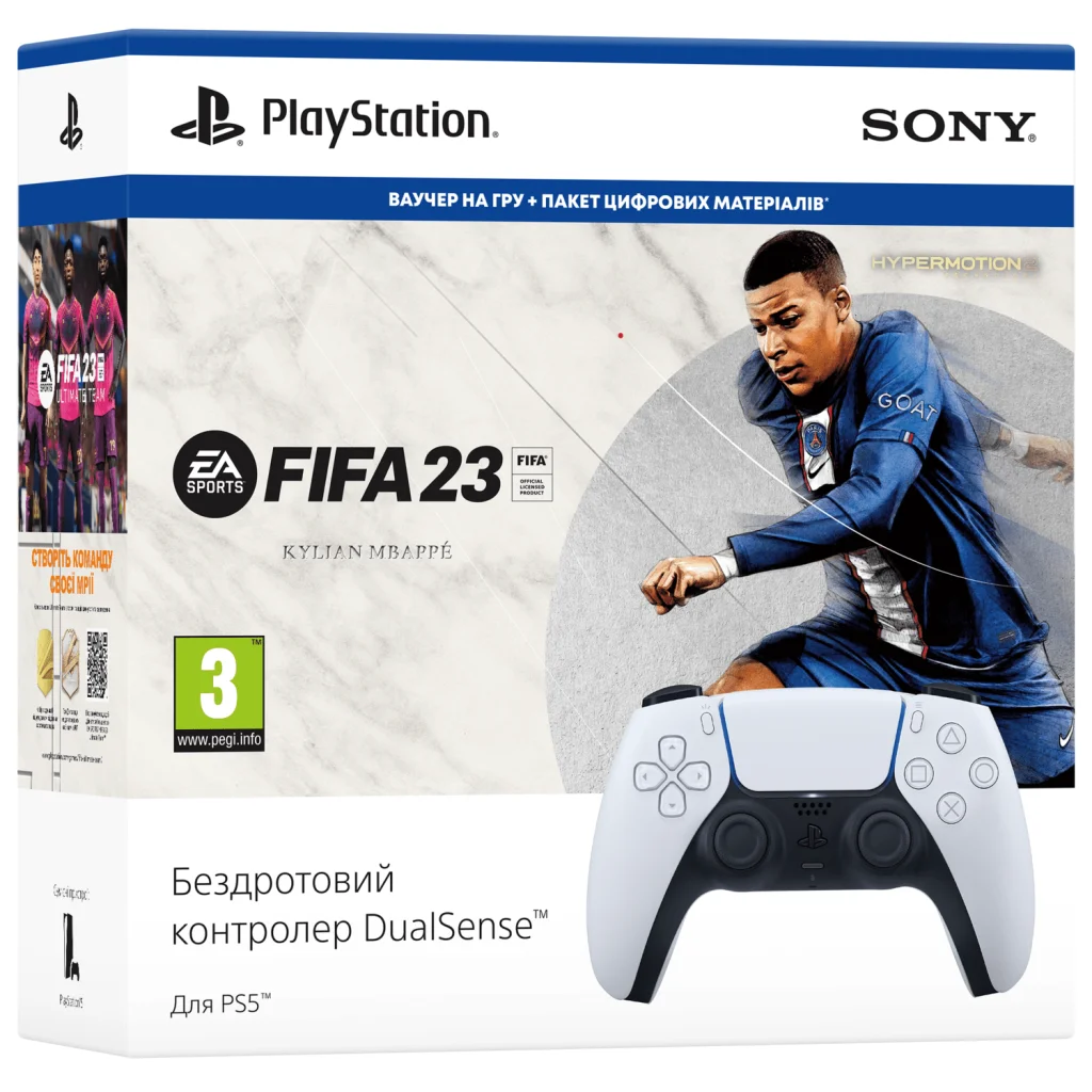Геймпад Sony DualSense White + FIFA 23 (9440796)