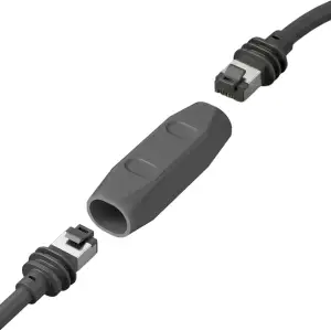 З’єднувач витої пари RJ45 (екранована муфта) (Китай)