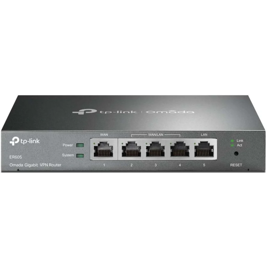 Маршрутизатор TP-LINK ER605 (1xGE LAN, 1xGE WAN, 3xGE LAN, VPN Omada), TL-R605 UA