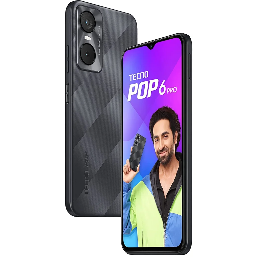 Смартфон Tecno Pop 6 Pro (BE8) 2/32GB Dual Sim Polar Black (4895180785511) UA