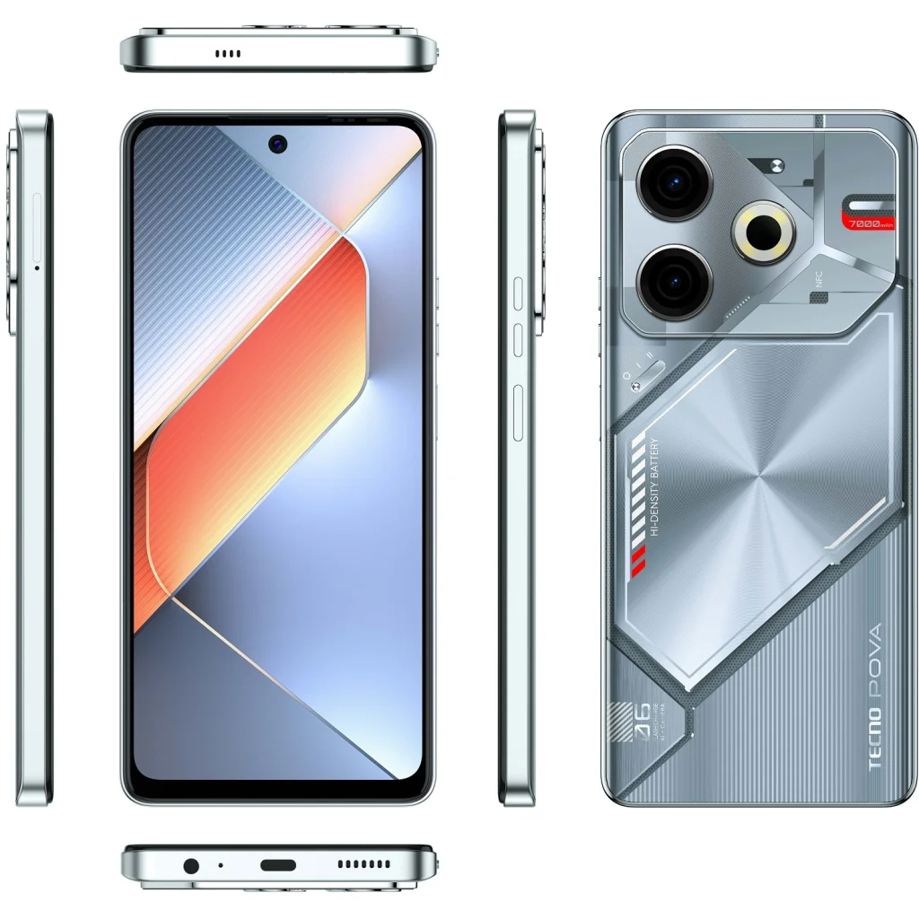 Смартфон Tecno Pova 6 Neo LI6 8/128GB Starry Silver (4894947023620) UA