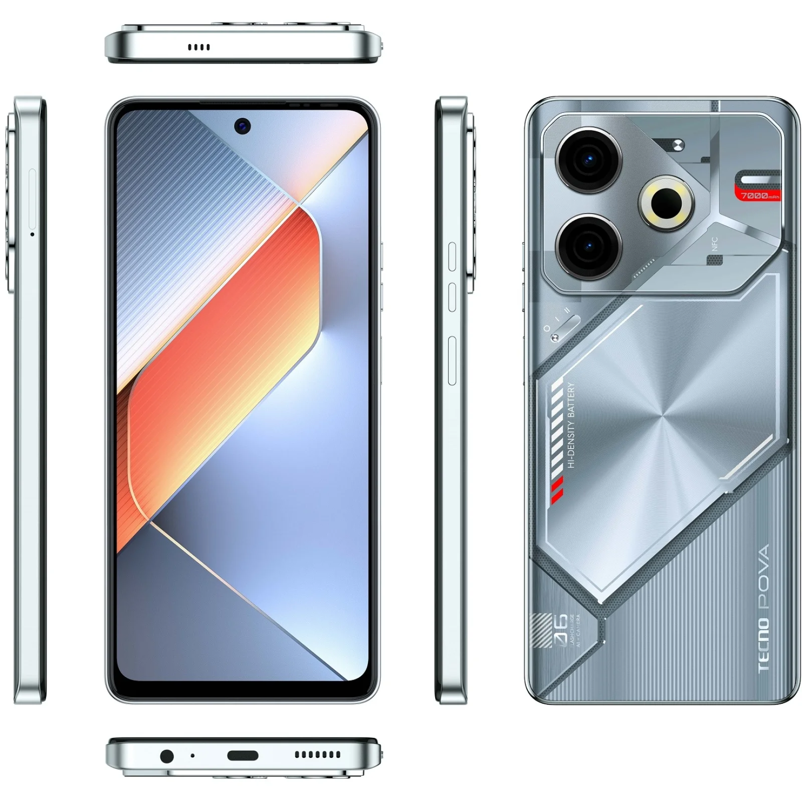 Смартфон Tecno Pova 6 Neo LI6 8/256GB Starry Silver (4894947023637) UA